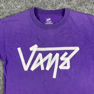 Vans T-Shirt Womens L Purple Graphic Tee Skate Logo Casual Streetwear